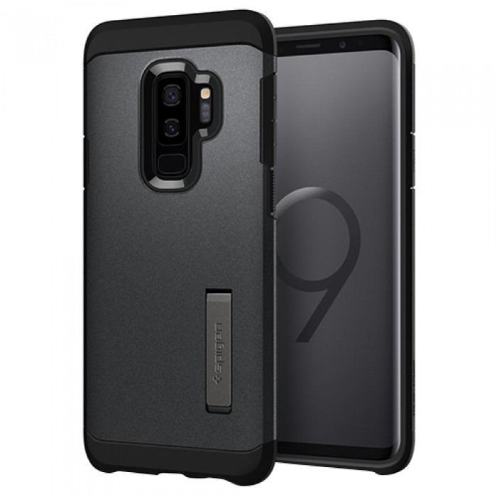 Ốp lưng SamSung Galaxy S9 Plus Spigen Tough Armor (Xám)